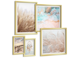 Conjunto De Pinturas Paisagens Naturais Boho Étno Espelharte (5 Peças)