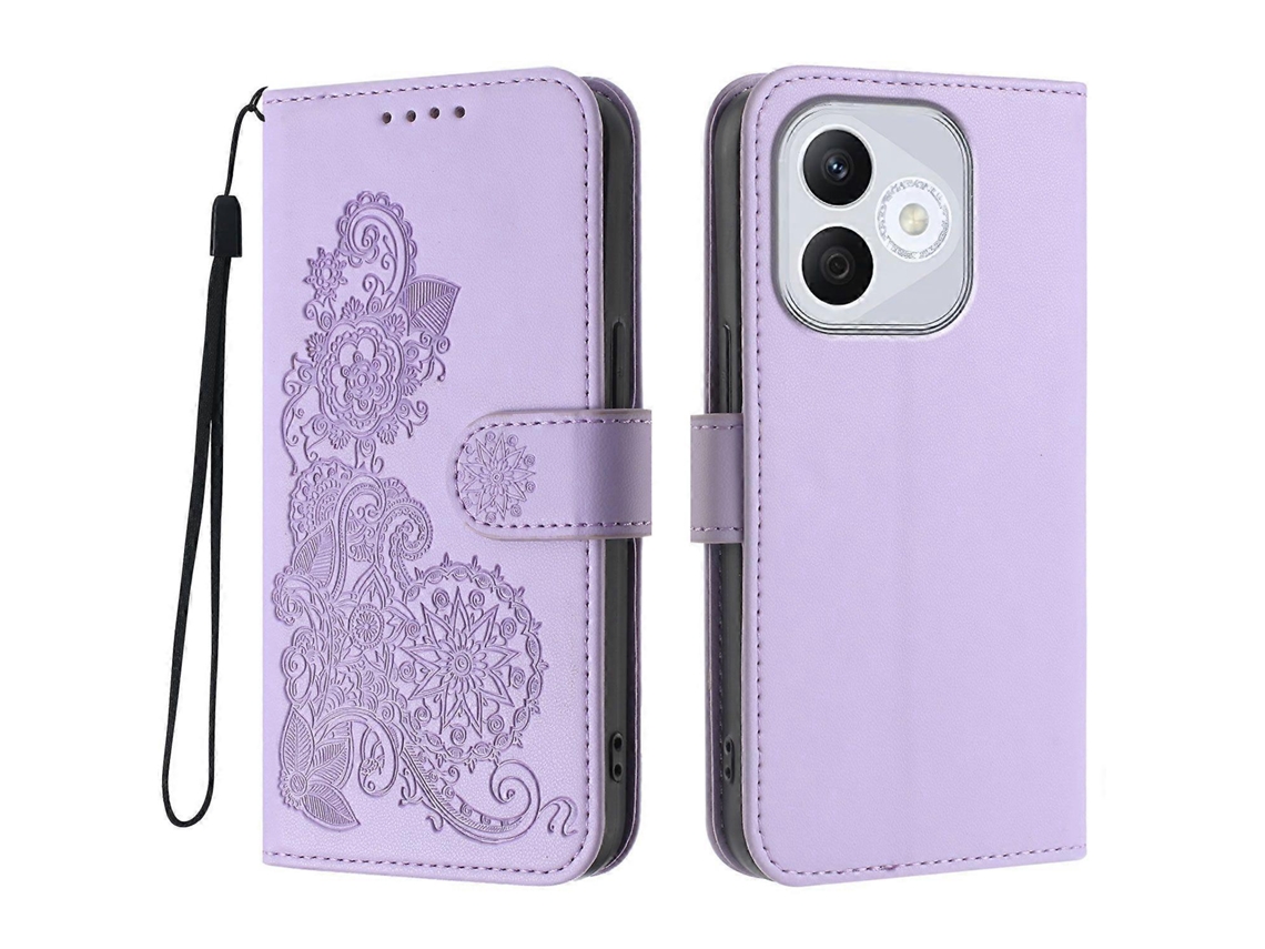 Capas De Celular Com Estampa De Mandala E Flor De Couro Para Honor 400 Lite Com Alça