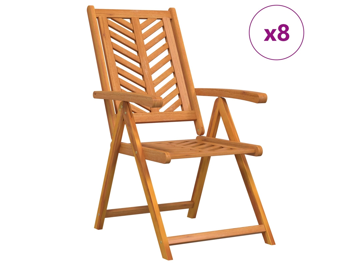 Maison Exclusive - Cadeira De Jardim 8 Pcs Castanho 57 X 72 X 109 Cm