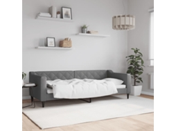 Vidaxl Sofá-cama 80x200 Cm Tecido Cinzento-escuro
