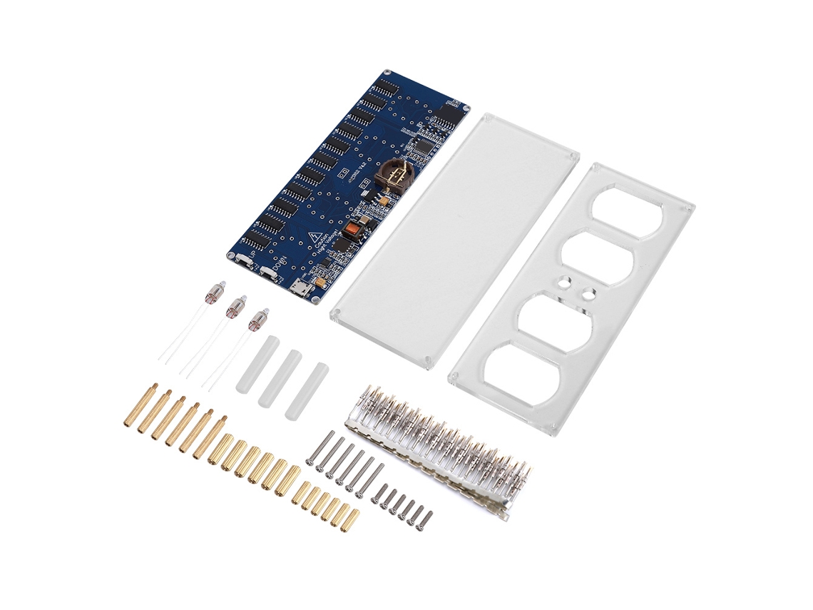 Kit de relógio digital 12 polegadas DIY com PCBA, tuba digital e fita de luz com S/MARCA