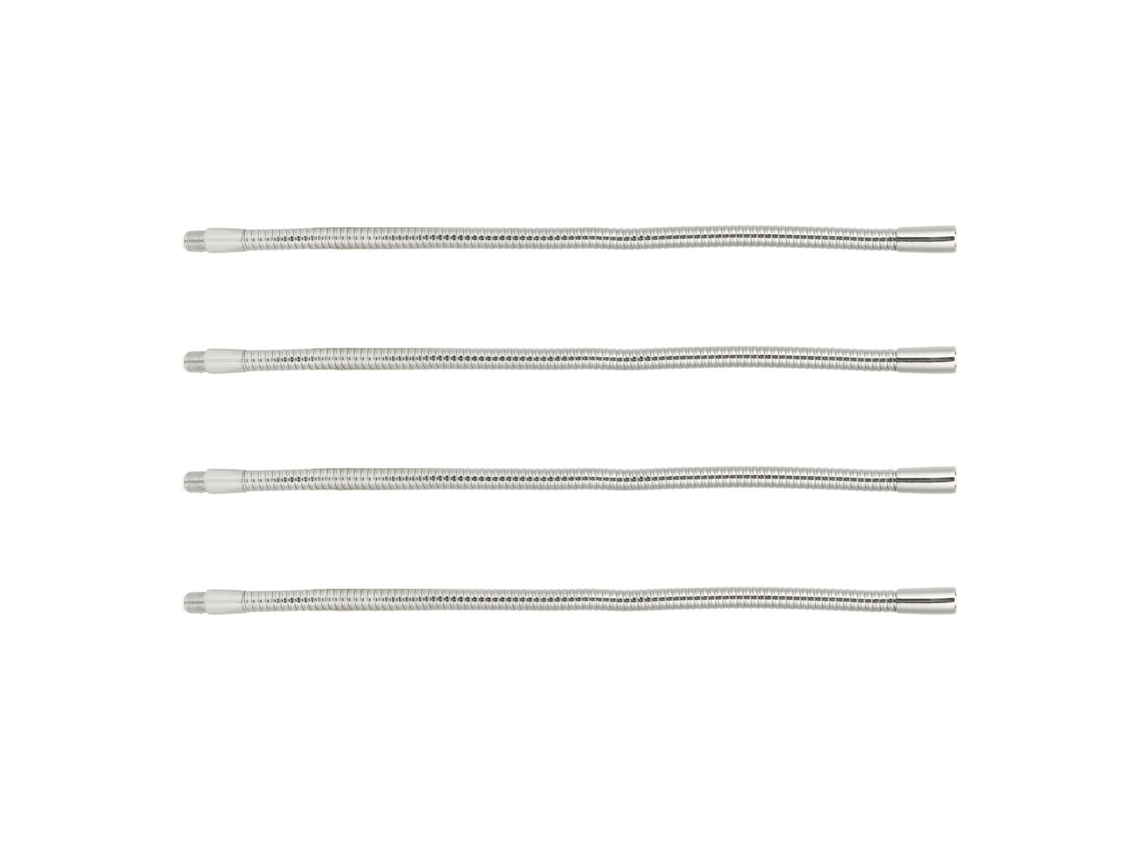 2026 4 Peças Lâmpada de Mesa Led com Cano de Metal Gooseneck Cromado 35cm Acessórios de Luz