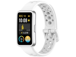 Pulseira De Silicone Com Botão De Metal E Furo Redondo Para Huawei Band 10/9/8