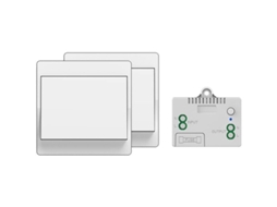 Yuru interruptor Sem Fio Autônomo Sem Bateria, Controle Remoto para Luzes e Aparelhos Elétricos, À Prova D'água e Seguro (1 para 2)