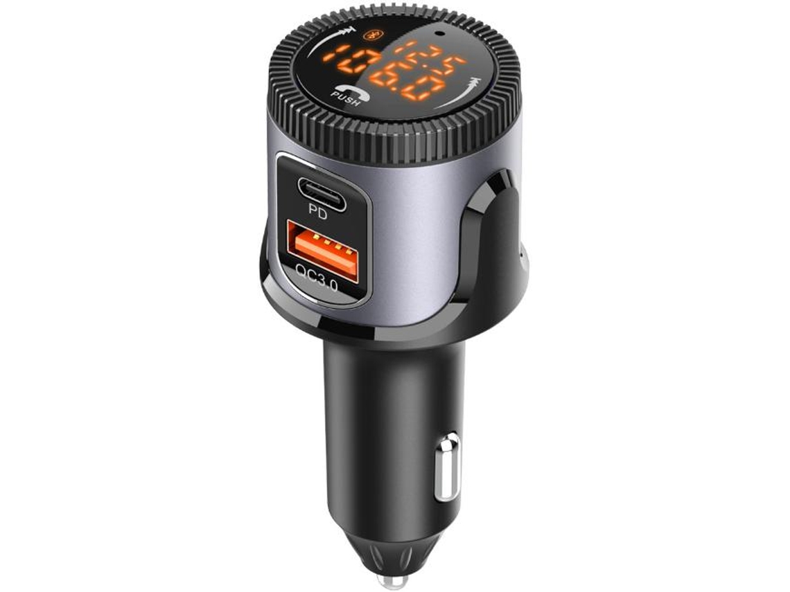 Transmissor Fm Bluetooth Yizhood Bc72 Hi Fi Carregamento Rápido Preto