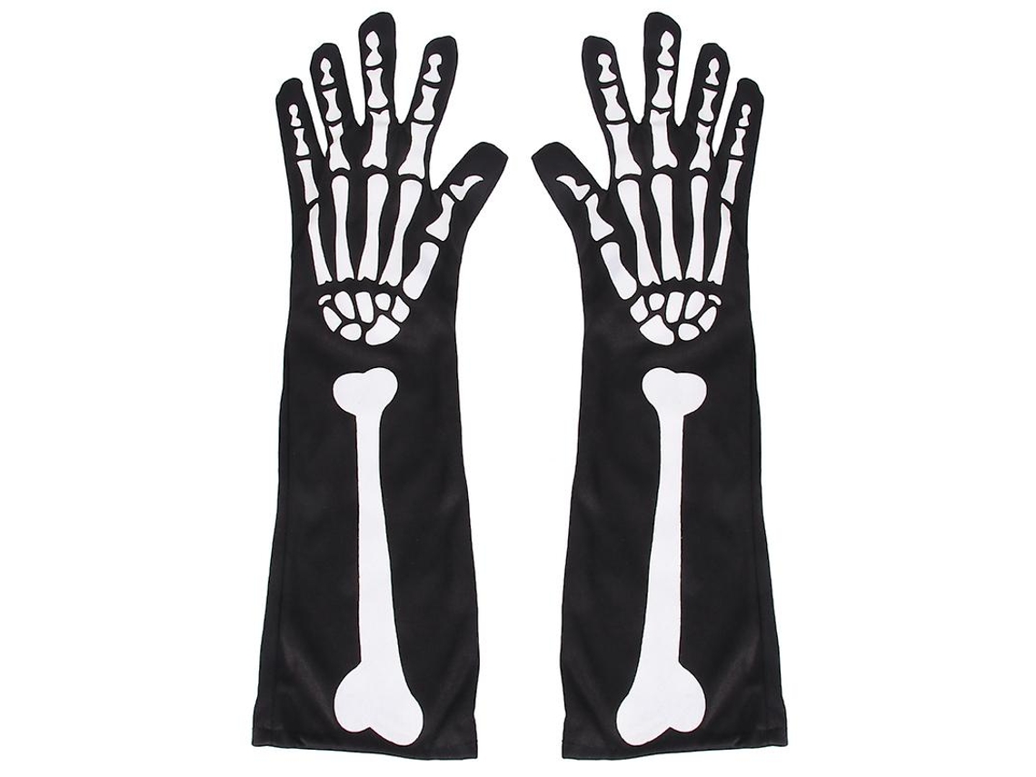 1 Par de Luvas de Esqueleto para Decorações de Halloween ALLINLESS