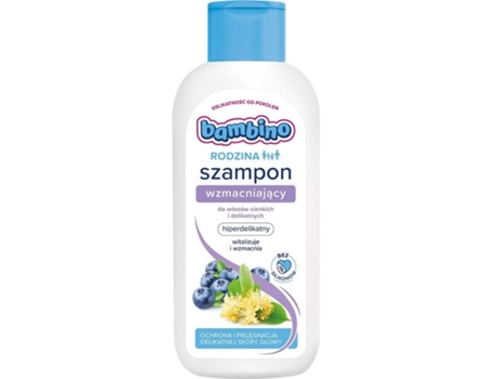 Shampoo Fortificante Para Cabelos Delicados Bambino Família 400ml.