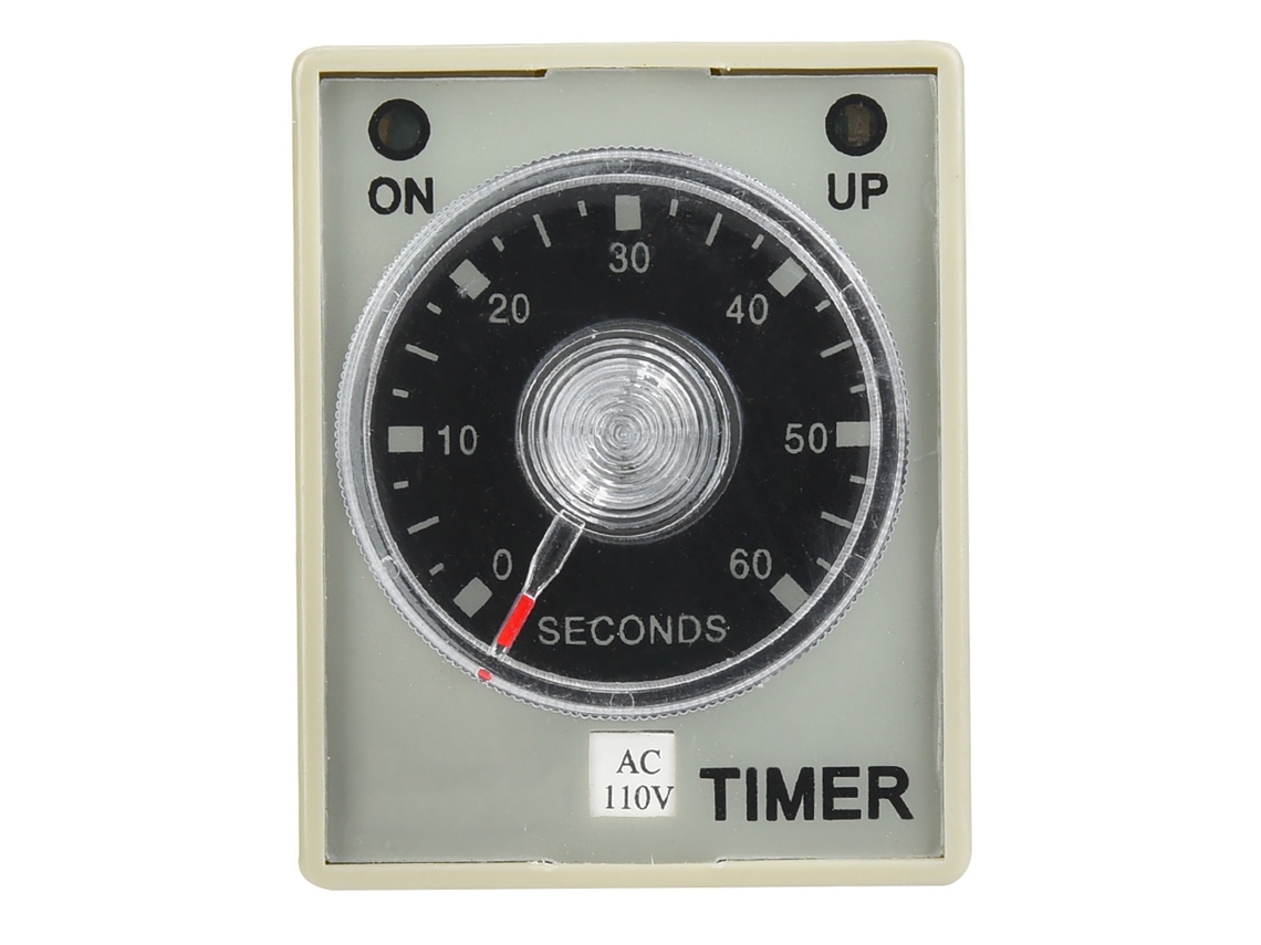 Relé de Tempo Eletrônico 8 Pines com Retardo de 60s para Montagem em Rail Din