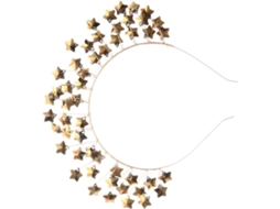 Coroa De Estrelas Para Mulheres, Tiara Dourada Para Casamento, Acessório Sofisticado Para Cerimônia