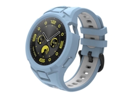 Bracelete Para Huawei Watch Gt 5 / 4 / 3 (41mm) - Tpu Integrado - Esportivo Azul E Branco
