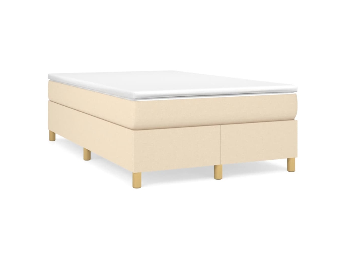 Cama com Molas/colchão 120x200 Cm Tecido Cor Creme MAISON EXCLUSIVE