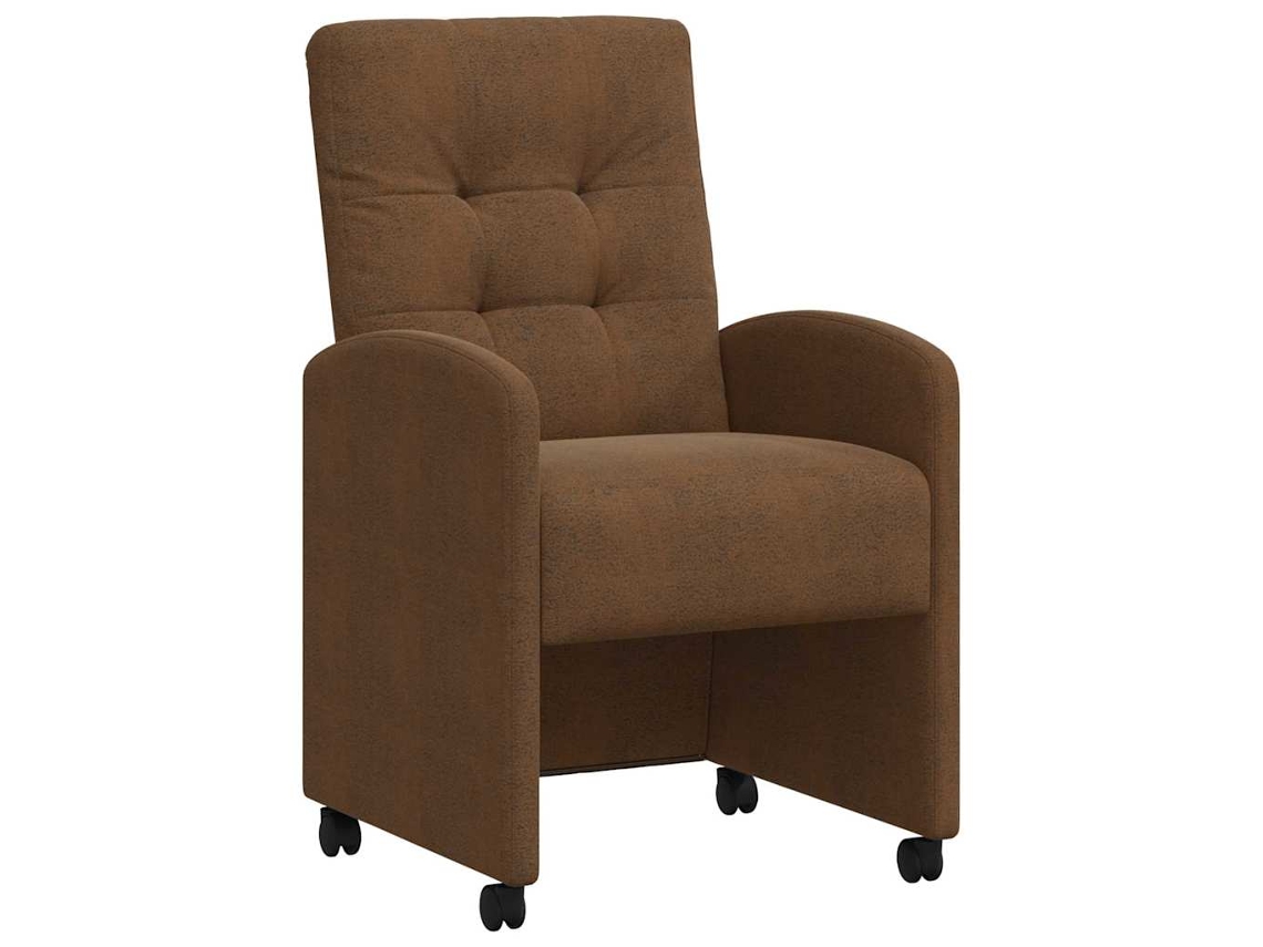 Conjunto 2 Cadeira De Jantar Vidaxl Castanho Couro Sintético (58 X 67 X 97 Cm)