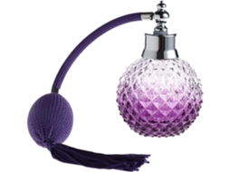 Frasco De Perfume De Vidro Recarregável Com Borrifador De Longo Alcance, Design E Estampa Vintage.