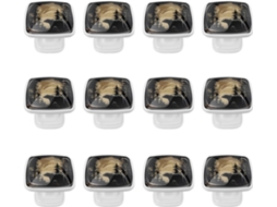 Puxadores Quadrados Para Gavetas De Cômoda, Puxadores Para Armários De Cozinha, 12 Peças, Urso, Lua, Floresta E Árvore