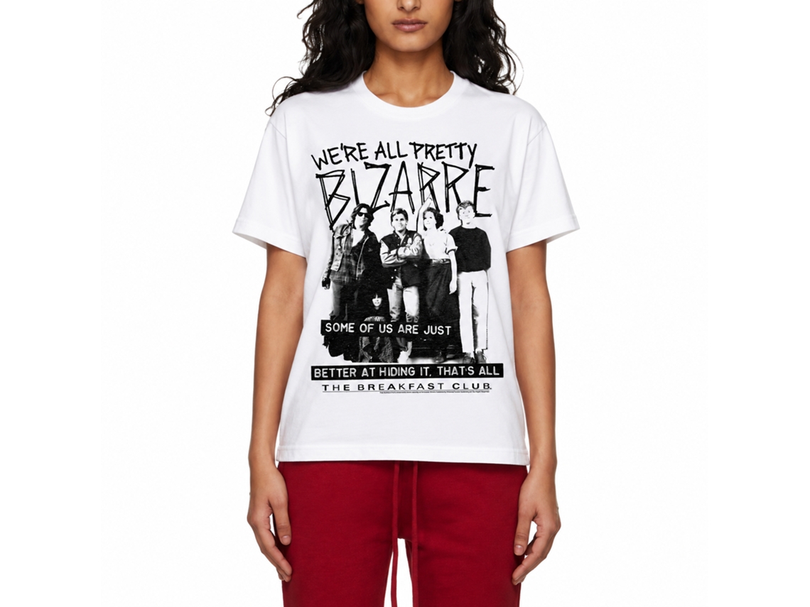 Rockinstone Breakfast Club Movie Pretty Bizarre White Adult T-shirt Size:xxxl