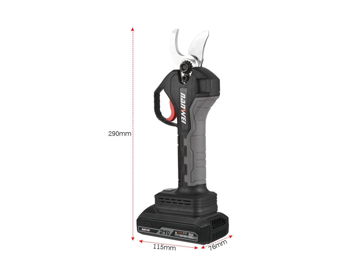 Tesouras De Podar Sem Fio 21v Bateria Lítio 10ah Corte 30mm