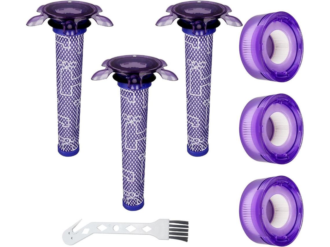 Acessórios Aspirador De Pó Para Dyson V8, Kit De Substituição De Filtros Com 6 Pcs Cuich