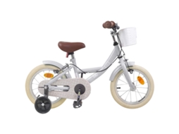 Vidaxl Bicicleta Infantil 14 Polegadas Para 3 A 5 Anos Cinzento-claro