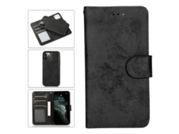 Capa Carteira 2 Em 1 Com Revestimento Magnético Removível Em Couro Para Iphone 13 Pro, Preta