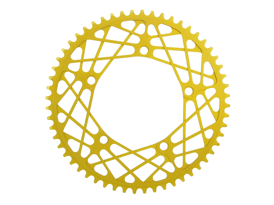 Vlrla-placa De Cadena Bicicleta 56t De Aluminio Ligero Y Resistente Al Desgaste, Piñón De Disco Sencillo Accesorio Bicicleta Amarillo