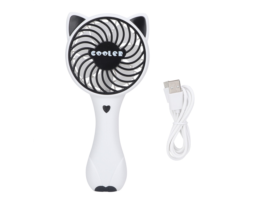 Ventilador Portátil Usb Recarregável Ajustável Branco