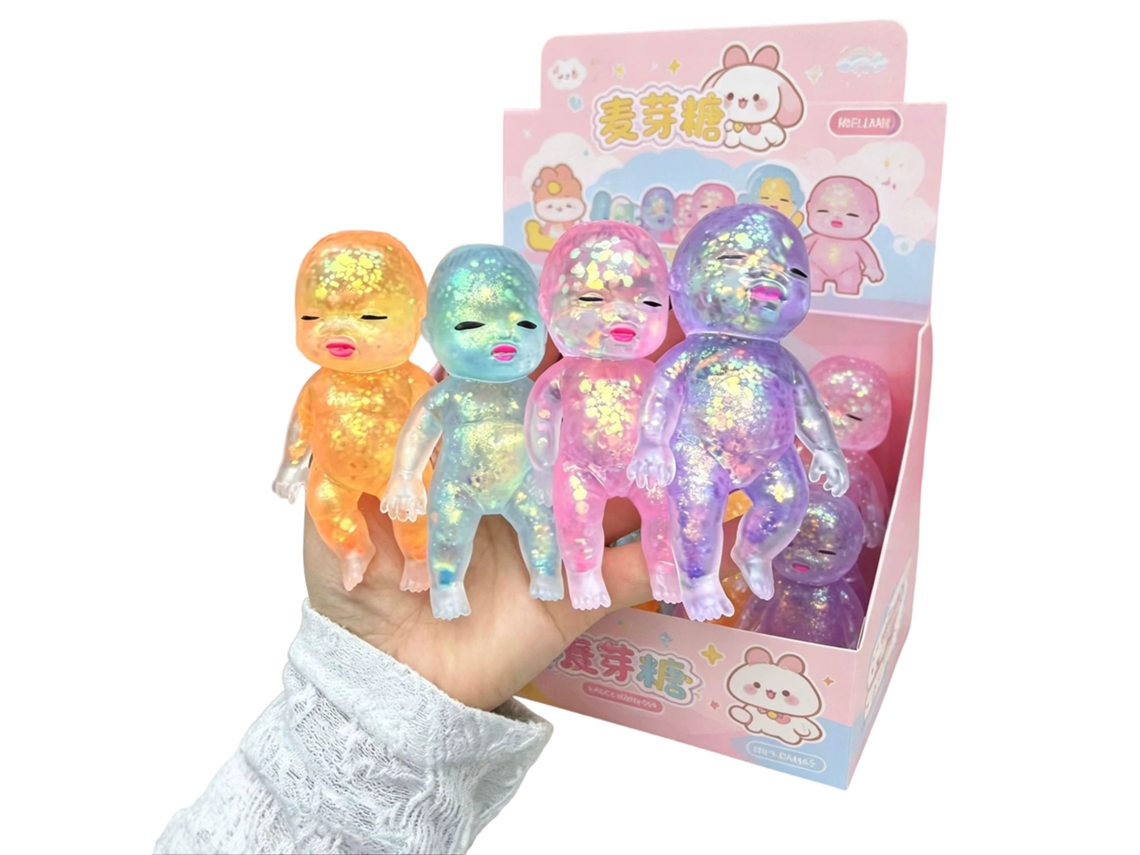 Laxiscreed Brinquedo De Gel Com Pó De Ouro E Cor Laranja, 8,5cm, Resistente E Fácil De Moldar