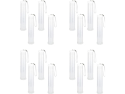 Conjunto de 16 Estojos de Plástico Expansíveis para Pincéis, Tubo Transparente Comprido para Guardar os Pincéis. SFUSHOS
