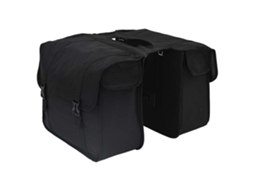 Bolsa De Pannier Dupla Para Bicicleta 48l - Preta Vidaxl Preto Poliéster