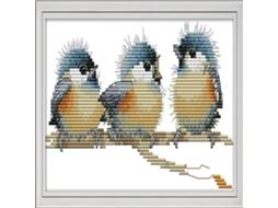 Kit De Ponto Cruz Little Bird Bordado Set Slowmoose