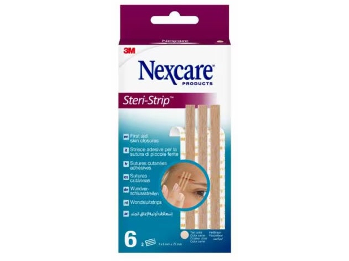 Adesivo para Sutura Steri Strip Skin 6x75 Mm 6 Tiras STERISTRIP