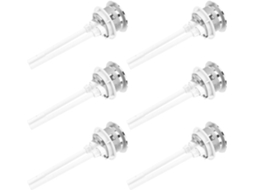 Conjunto De 6 Botões De Descarga Dupla Para Vaso Sanitário, Botão De Plástico De 38 Cm Para Furo De Gokoco