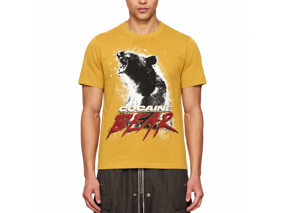 Rockinstone Cocaine Bear Movie Poster Light Solid Ginger Adult T-shirt Size:l