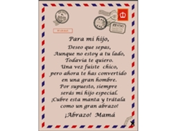 Mali cobertor Letras Espanhol para Filho e Filha Super Macio Flannel Quente Inverno