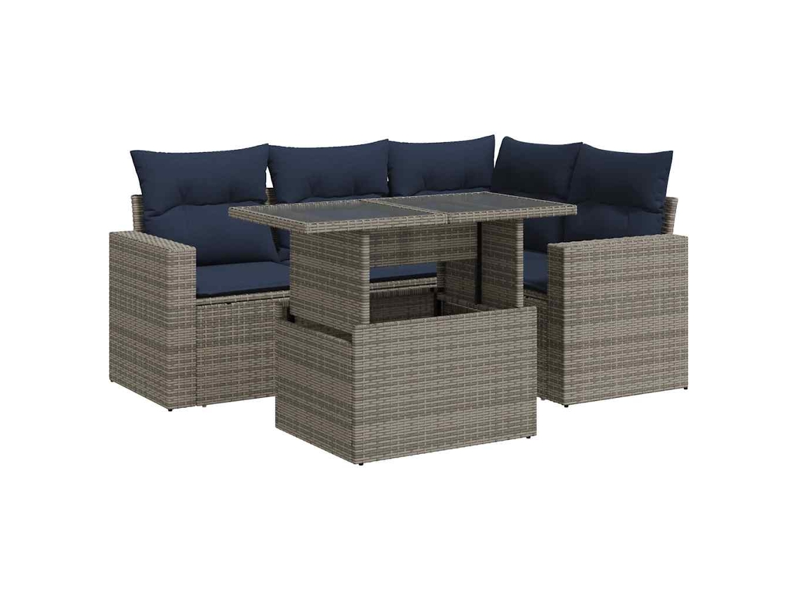 Garden Sofa Set, Garden Sofa Sets Vidaxl Cinzeto Rattan / Vime (n/a)