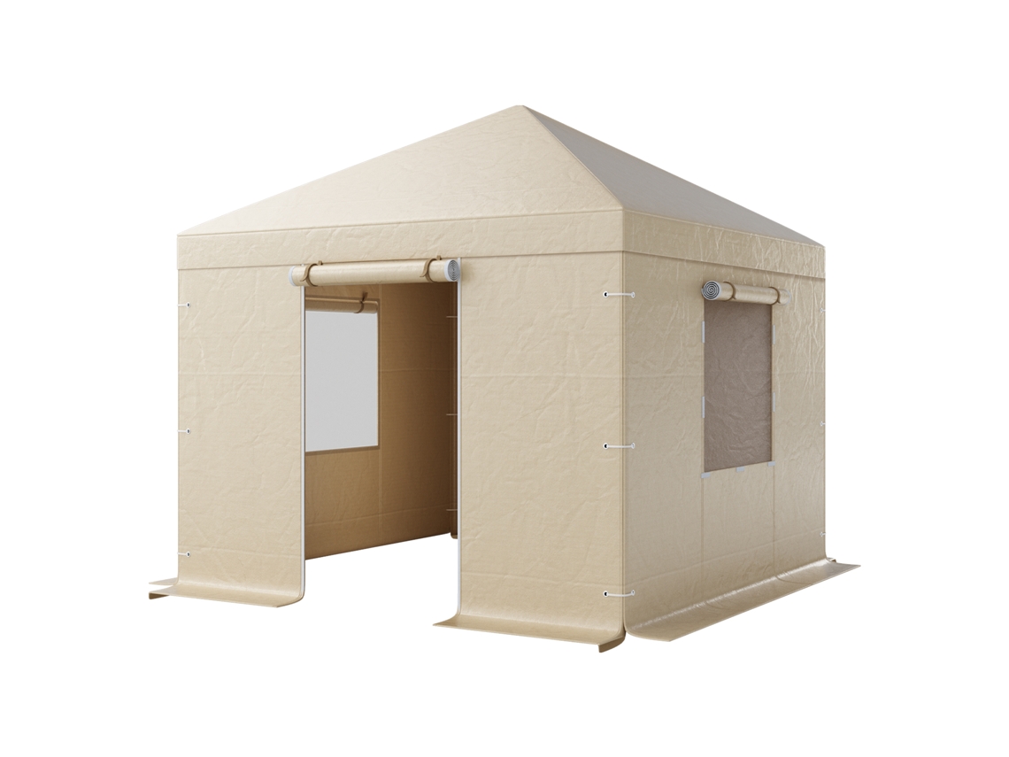 Capa para Gazebo de Inverno, 3,07 X M, Resistente Às Intempéries com Paredes Laterais e Janelas Malha, Material Polietileno, Não Inclui Gazebos