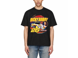 Rockinstone Talladega Nights Movie Ricky Bobby Swirl Black Adult T-shirt Size:s