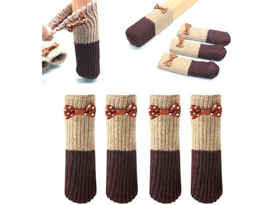 24 Fundas Para Patas De Silla, Protectores De Suelo Elásticos De Doble Capa, Resistentes Al Desgaste Y Silenciosos