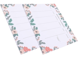 Lote De 2 Blocos De Planejamento Hebdomadaire Fáceis De Escrever Para Uma Utilização No Escritório Com Função