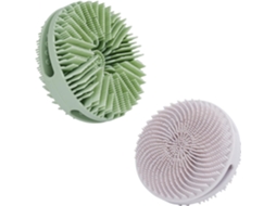 Lurelia Conjunto De 2 Escovas De Banho Para Bebé, Bucha Vegetal, Com Argola E Massagem Suave