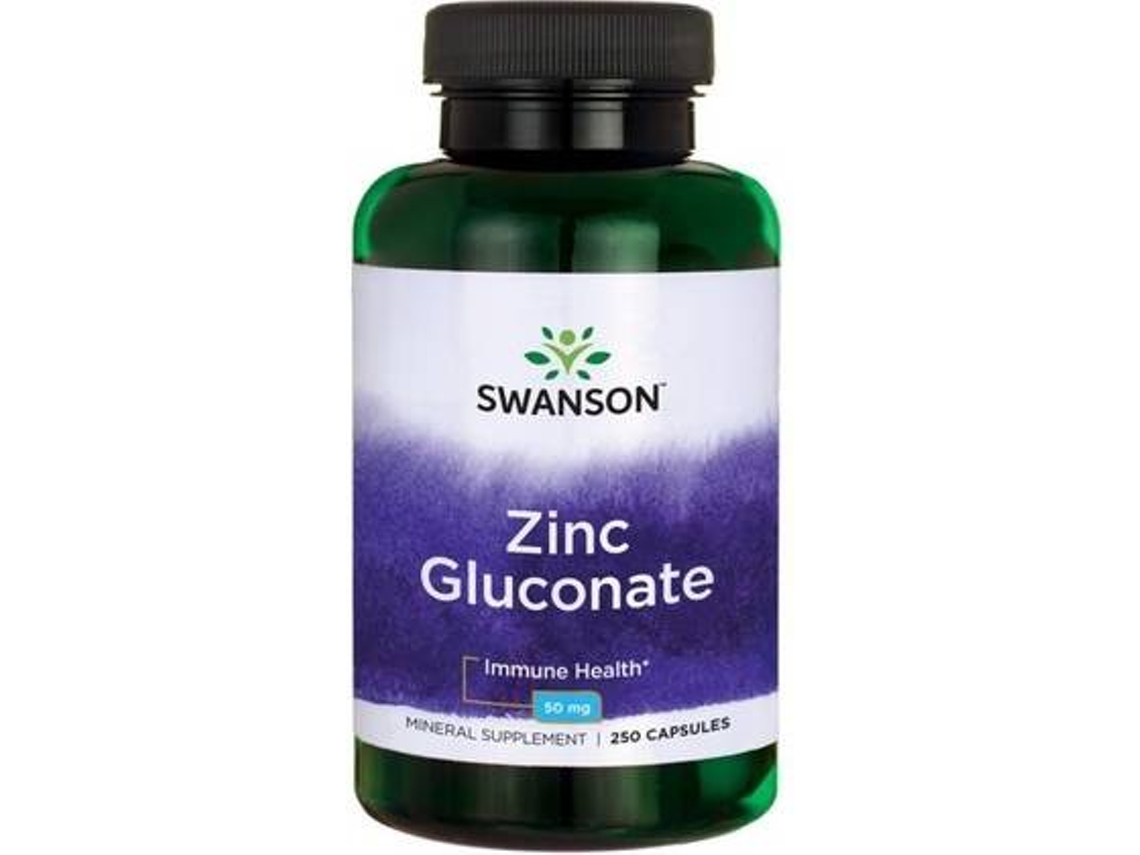 Suplemento Alimentar SWANSON Gluconato De Zinco Swanson (250 cápsulas de 50mg)