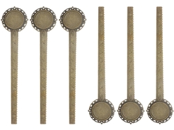 Régua de metal retrô Aboofan para caligrafia e desenho, ferramenta de aprendizado multifuncional, 10 peças.