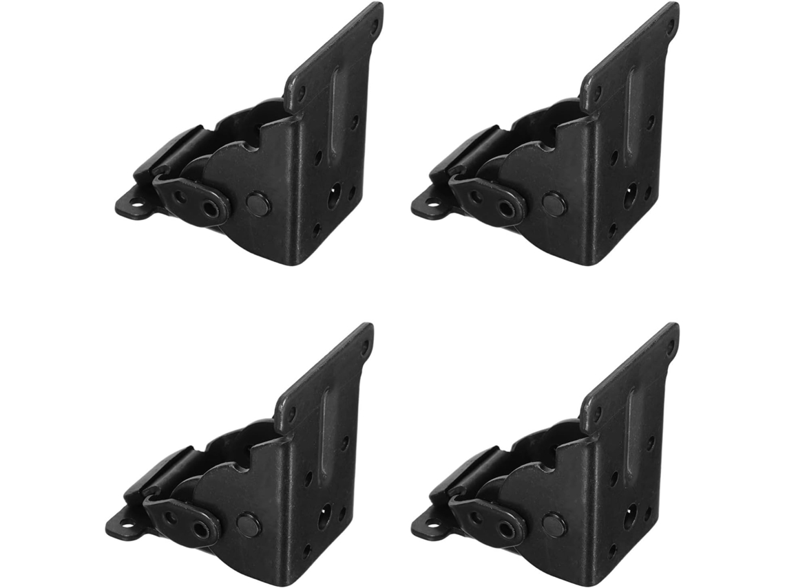 Conjunto De 4 Suportes Dobráveis Para Pés Mesa Com Dobradiças Autotravantes 90 Graus, Em Aço Laminado A Frio De Alta