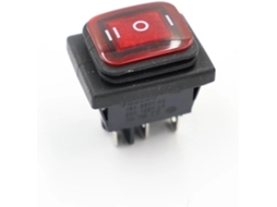 1 Interruptor Liga Desliga Led Vermelho Kcd4 De 6 Pinos Com Luz 220v