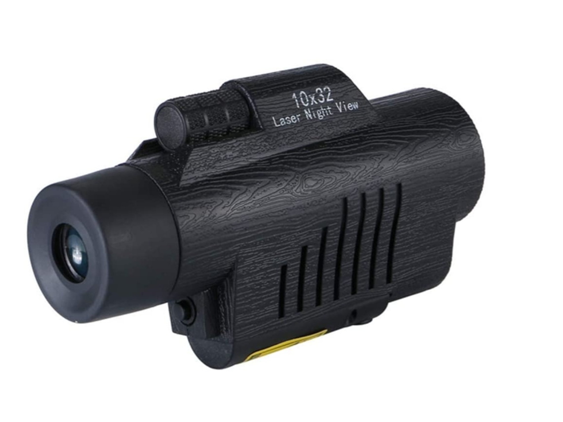 Monocular De Visão Noturna, Dispositivo De Visão Noturna A Laser 10 X 32 Alta Ampliação Portátil Adulto Yizhood (preto)