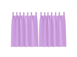 Conjunto 2 Cortinas Opacas Vidaxl Roxo Poliéster (140 X 140 Cm)