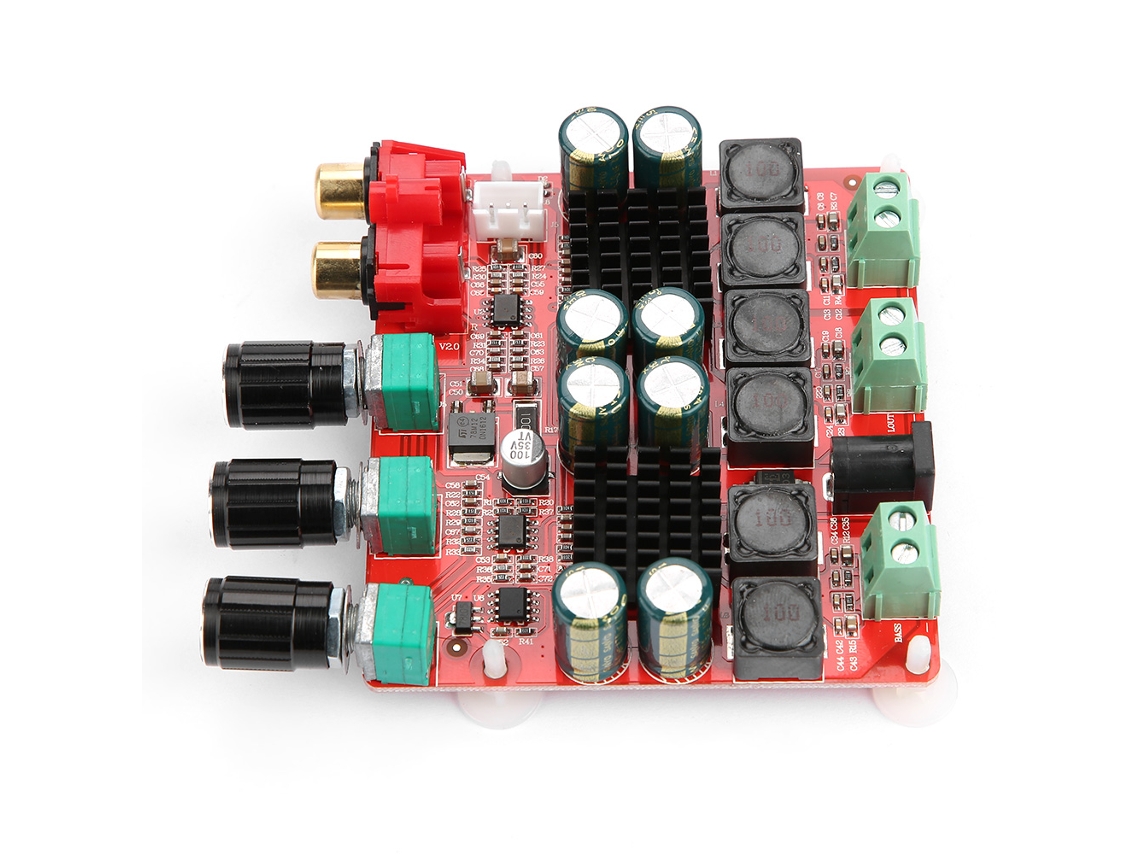 Laxiscreed Amplificador Digital 2.1 Canais Tpa3116, Suporte 12-26v Dc, Som Potente E De Alta Qualidade