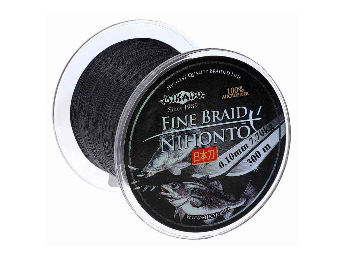Trançado Nihonto Fine 300 M Preto 0.080 Mmmikado