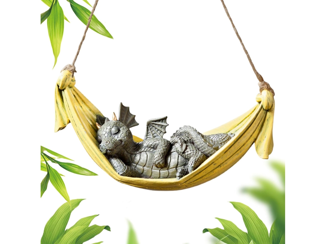 Escultura de Pipa Adormecida Elegante Estatueta Fantástica Colecionável Artesanal com Texturas Intrincadas e Forma CHABERLU