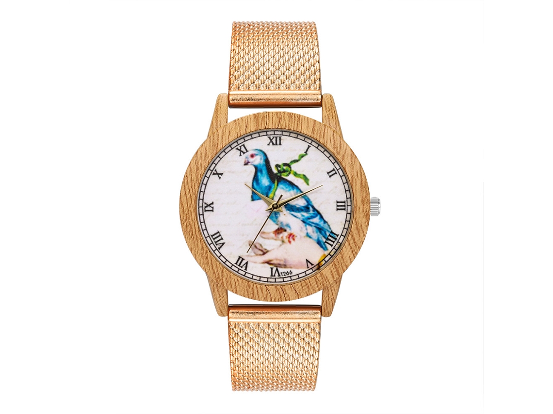 Reloj De Cuarzo Unisex De Moda Con Correa De Silicona Pulsera Oro Rosa