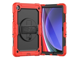 Capa Para Tablet Lurelia, Compatível Com Samsung Galaxy Tab S6 Lite P610 P615 De Silicone, Vermelho, Silicone, Proteção Antiquedas, Vidro Temperado
